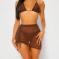 Kiara (Brown Mesh Skirt)