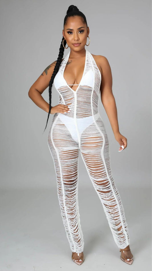 Lux knitted halter Jumpsuit
