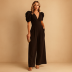 Women’s elegant long jumpsuit with tailored fit and flowing silhouette, perfect for galas, dinners, and formal occasions.