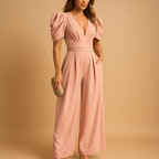 Women’s elegant long jumpsuit with tailored fit and flowing silhouette, perfect for galas, dinners, and formal occasions.