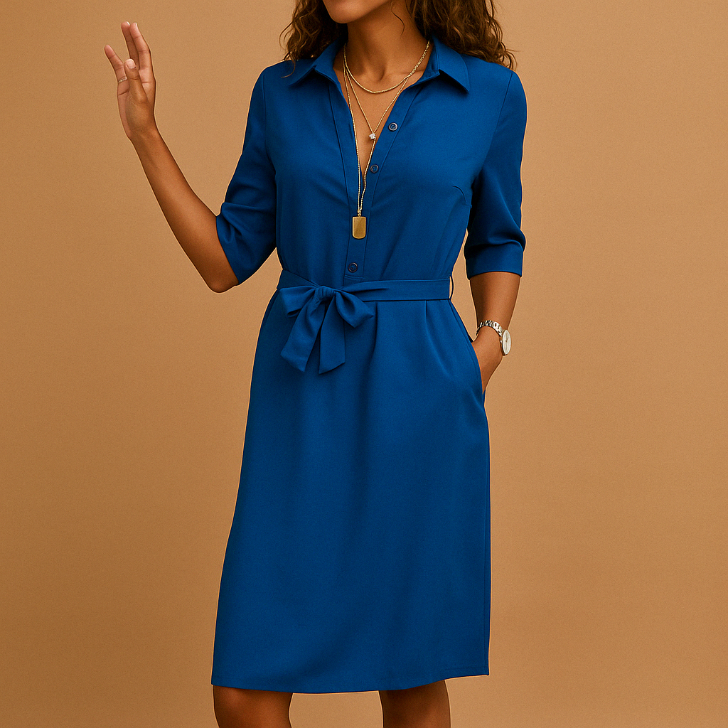 Elegant modern dress for women with a flattering fit and timeless design, perfect for office wear, casual outings, or evening occasions.