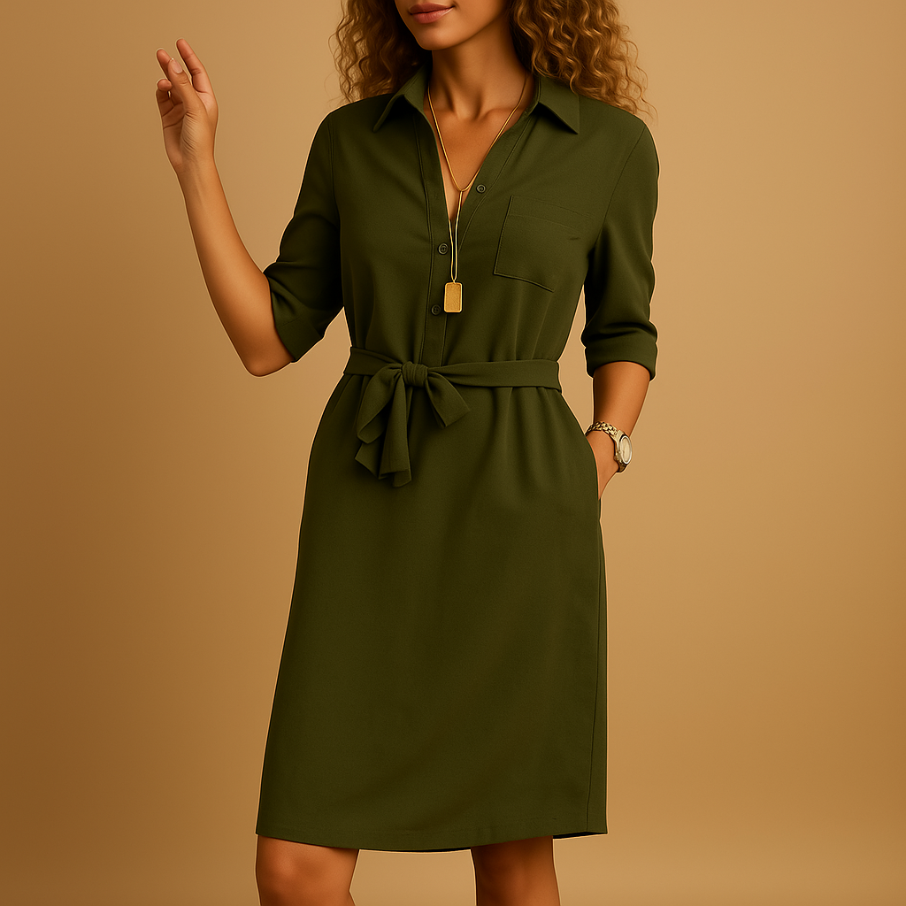 Elegant modern dress for women with a flattering fit and timeless design, perfect for office wear, casual outings, or evening occasions.