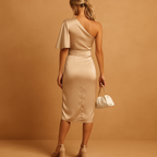 Elegant slim fit dress for women with a timeless minimalist design, available in classic colors. Ideal for work, evening wear, and formal events.