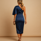 Elegant slim fit dress for women with a timeless minimalist design, available in classic colors. Ideal for work, evening wear, and formal events.