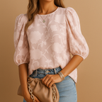 Women’s floral blouse top with chic pattern and flattering fit, perfect for casual days or formal occasions.