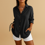 Women’s lightweight elegant blouse with breathable design and comfortable fit, perfect for workdays, casual wear, or evening outings.