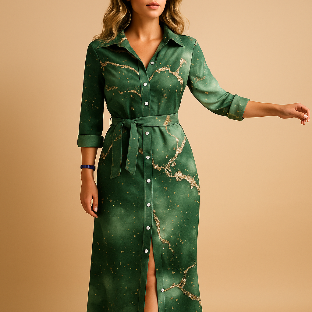 Long summer dress for women with short sleeves and breathable fabric, available in multiple colors. Ideal for warm days, beachwear, and evening walks.